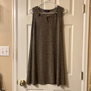 AGB Brown Sleeveless Tank with Decorative Cutouts Ptp 18